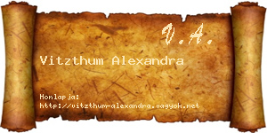 Vitzthum Alexandra névjegykártya