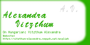 alexandra vitzthum business card